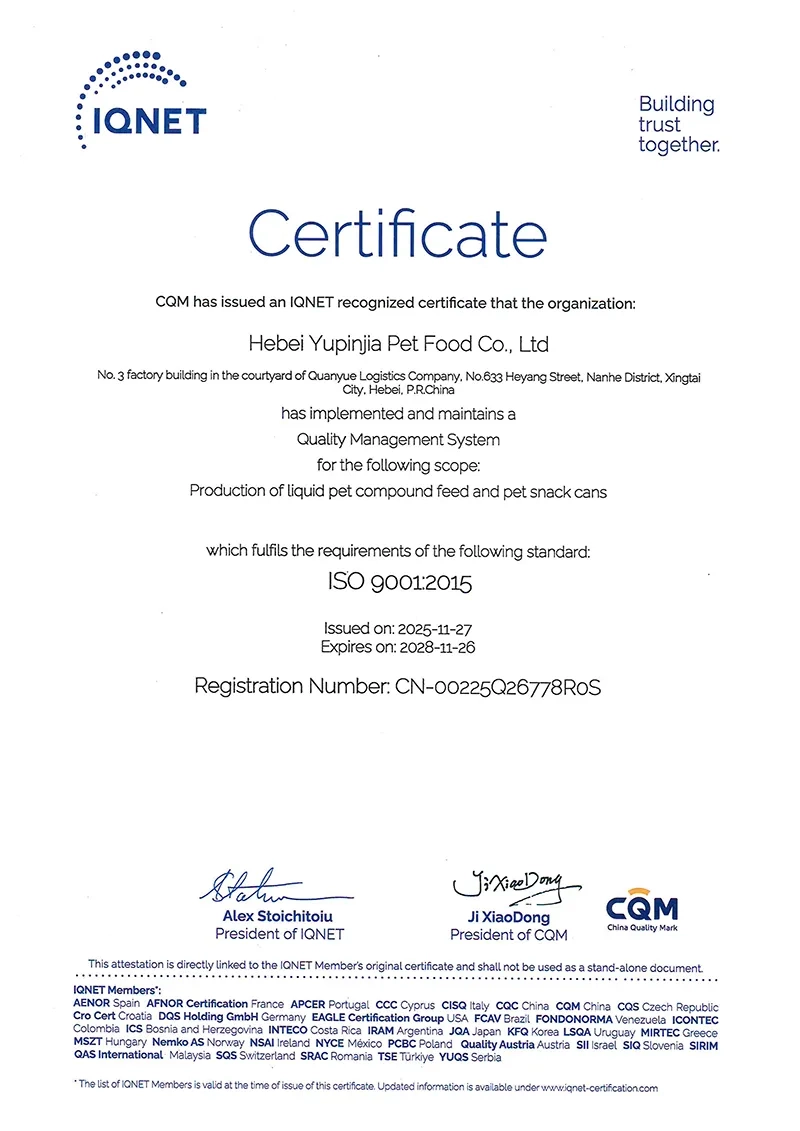 ISO901:2015 Quality Management System Certification